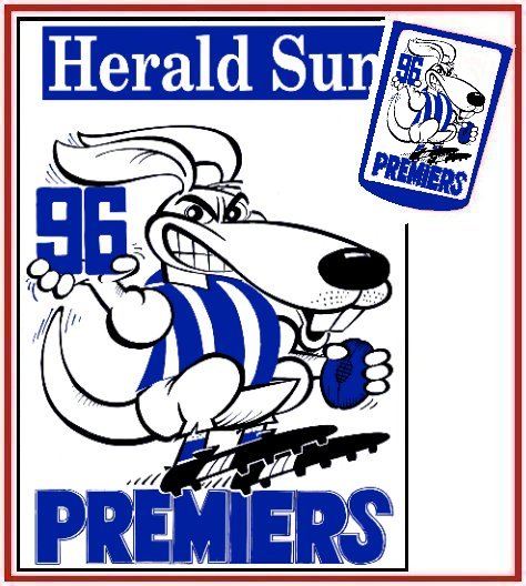 1996 Prem Poster & Stubby Holder FREE POST IN AUSTRALIA